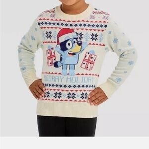 NWT Bluey Christmas Hooray Holiday sweater for toddler boy or girl size 2T